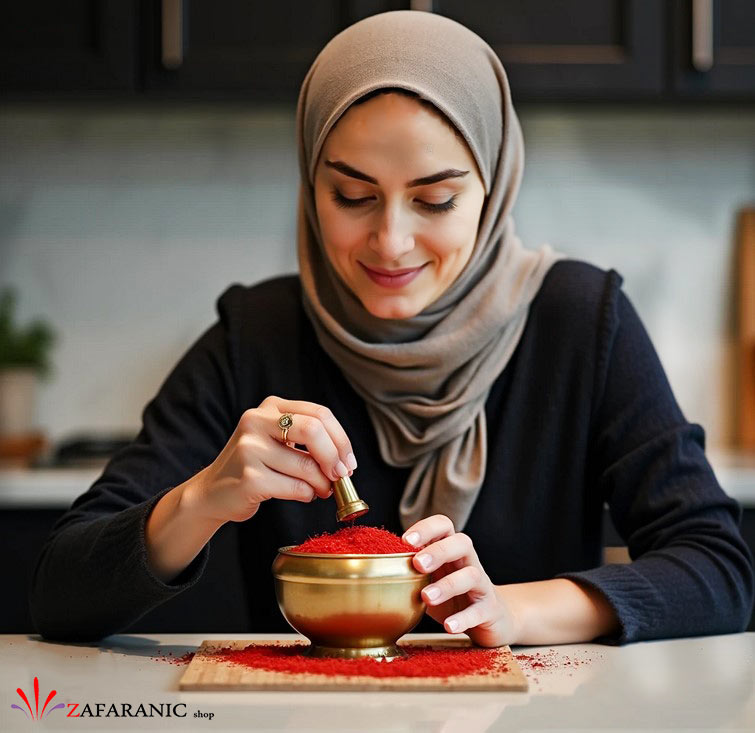 روشهای سابیدن زعفران( بهترین روش بدون هاون و فوت و فن ها) 4 ساییدن زعفران به روش سنتی و با هاون